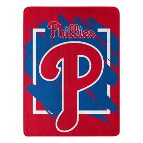 PHILLIES OFFICIAL MLB "Walk off" Micro Raschel Throw Blanket; 46" x 60"