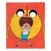 Adventure Time; Round Boy Aggretsuko Comics Silk Touch Throw Blanket; 50" x 60"
