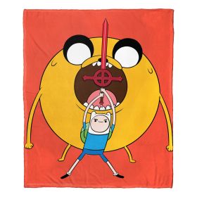 Adventure Time; Round Boy Aggretsuko Comics Silk Touch Throw Blanket; 50" x 60"
