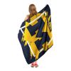 MICHIGAN OFFICIAL NCAA "Halftone" Micro Raschel Throw Blanket; 46" x 60"